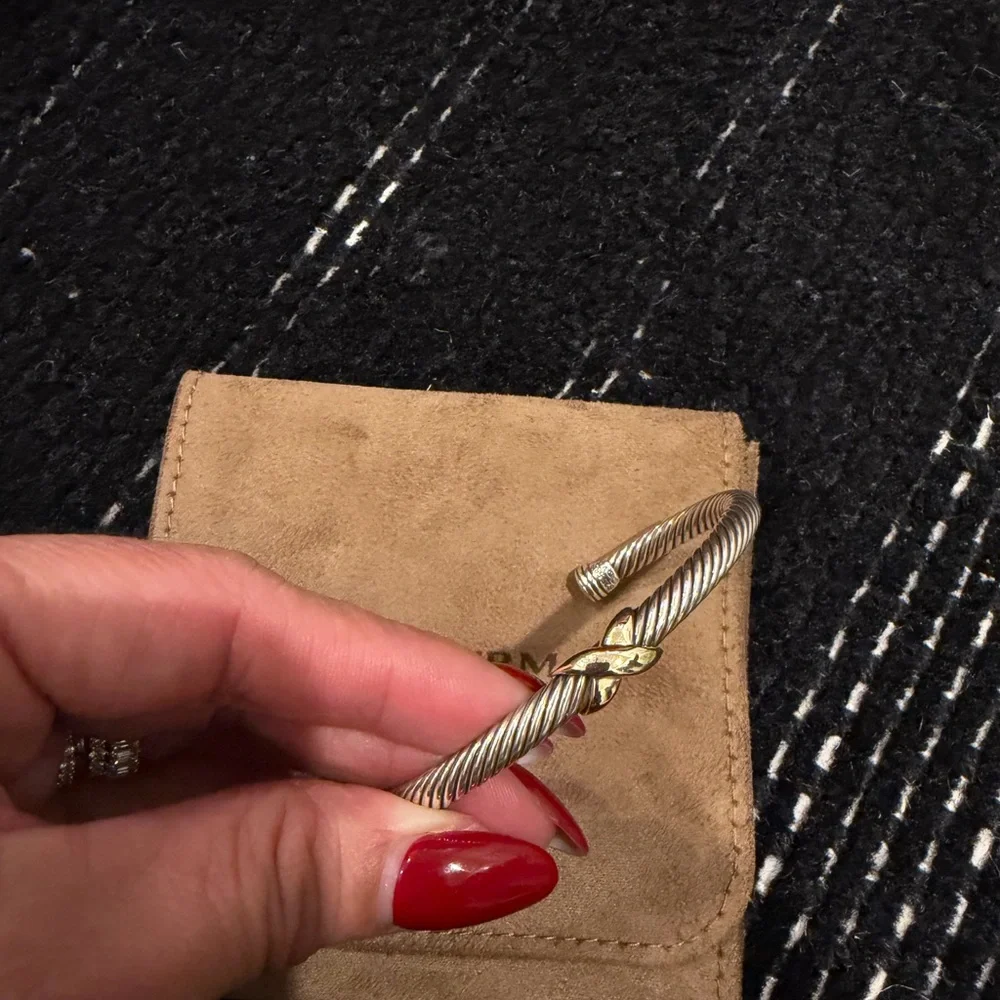 David Yurman Silver Bracelet with Gold Accents - Picture 5 of 5